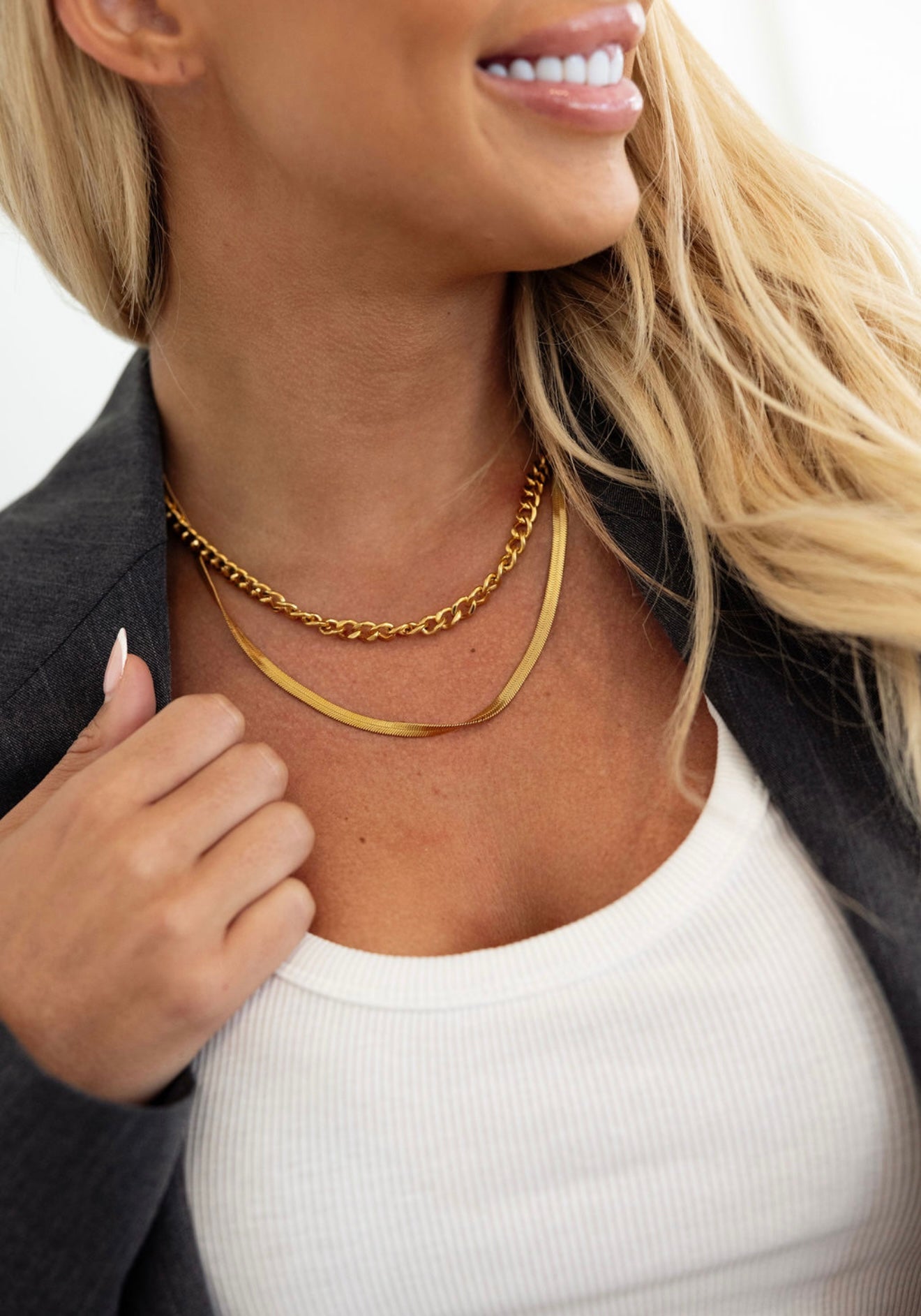 CHAIN + HERRINGBONE NECKLACE