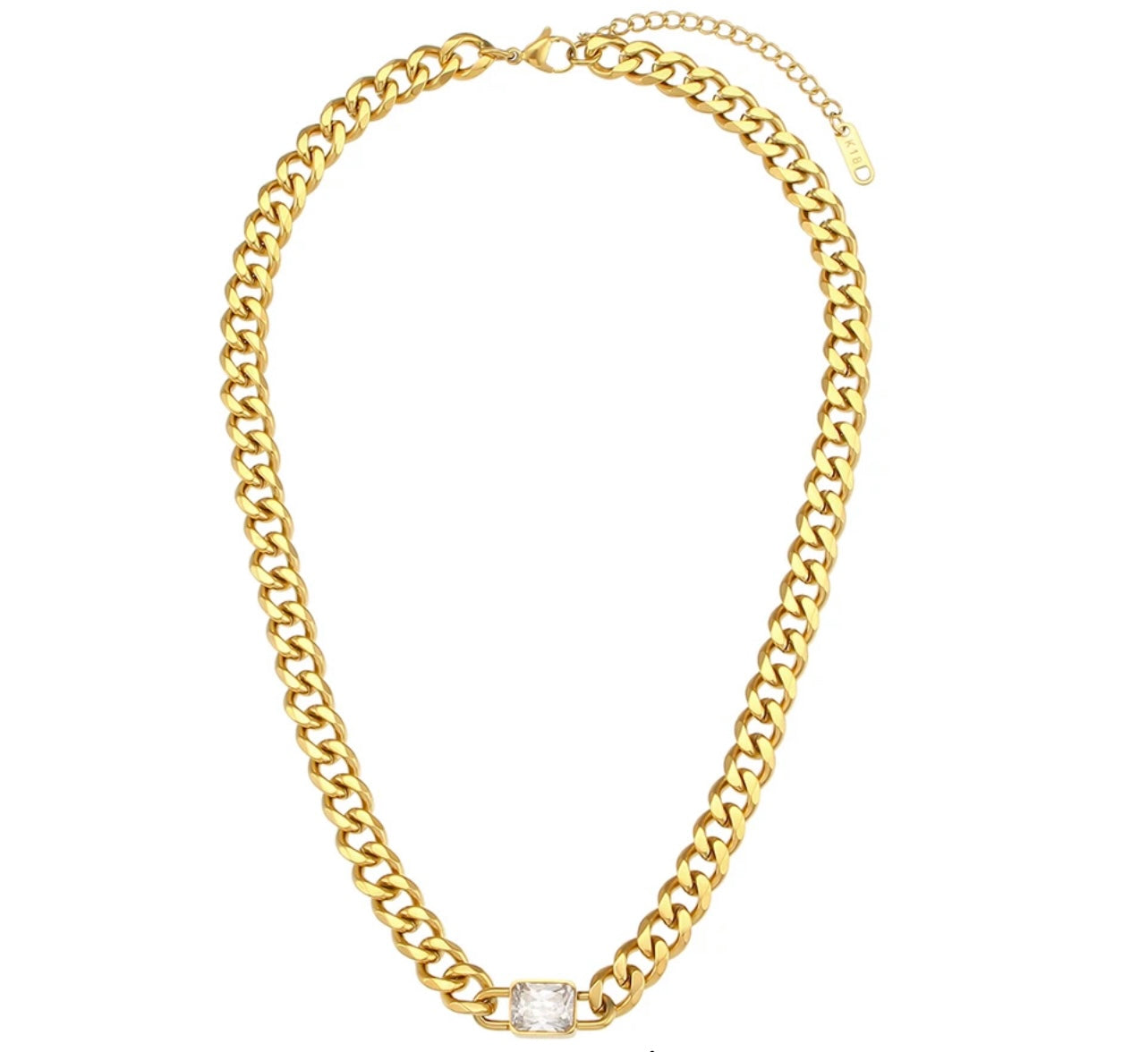 CHAIN WITH DIAMOND PENDANT NECKLACE