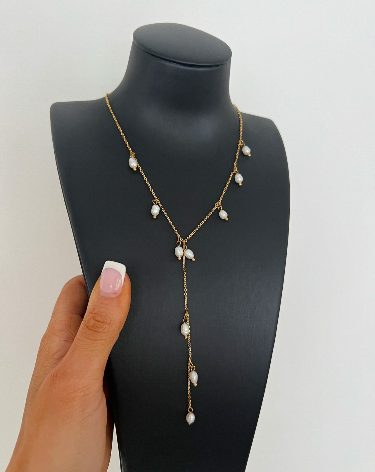 PEARL LAYERED Y NECKLACE