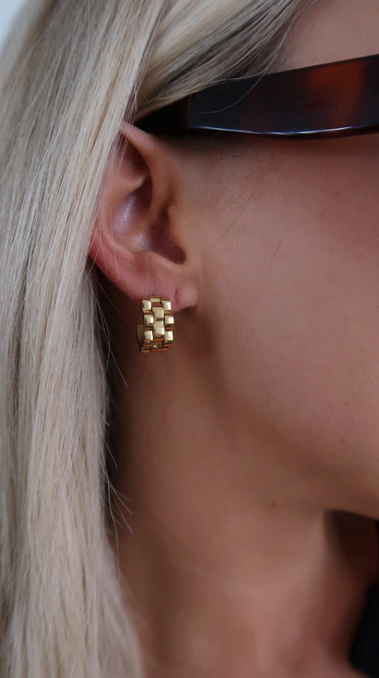 SMALL GOLD ROLLY HOOPS