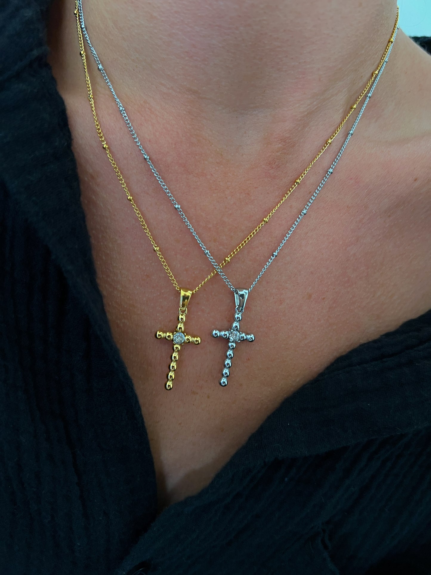 BLING CROSS NECKLACE