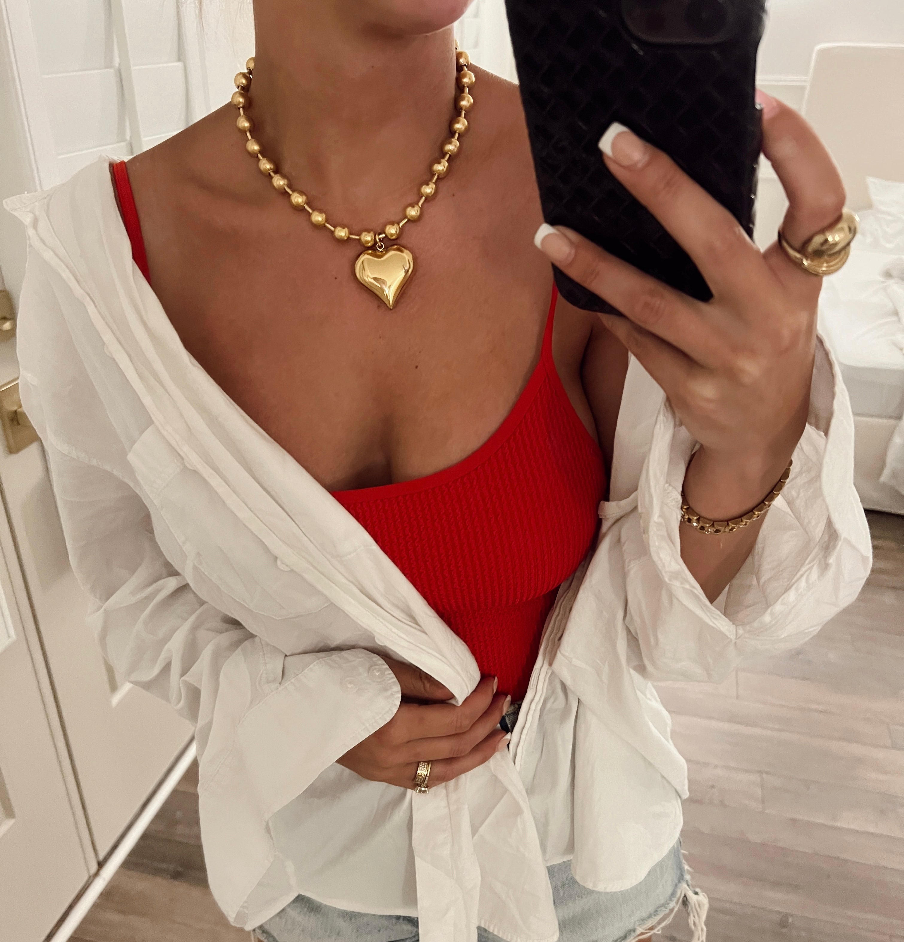 Chunky heart necklace store