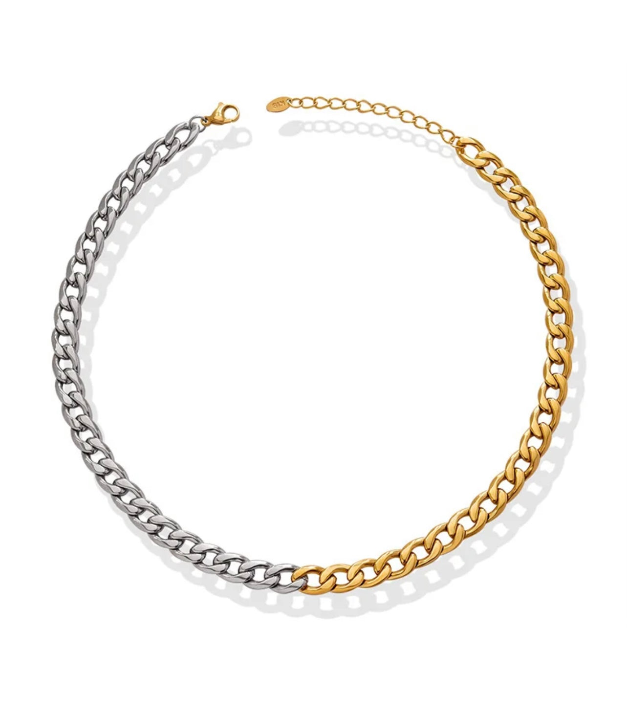 GOLD + SILVER CHAIN NECKLACE