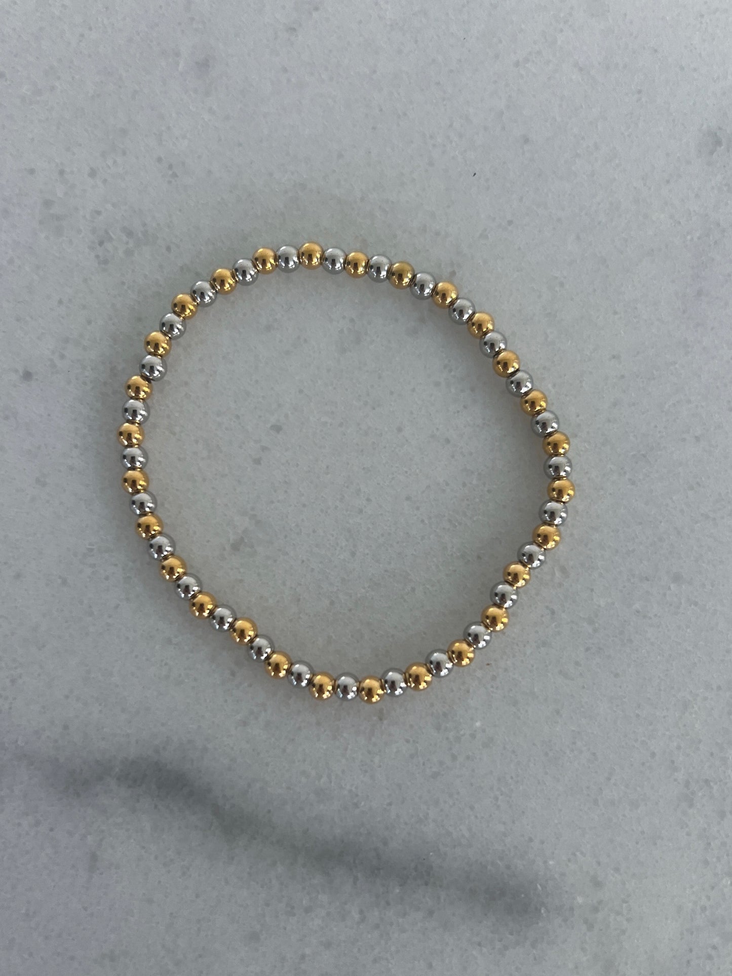 TWO TONED BEADED BRACELET