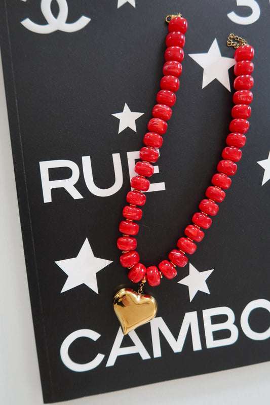 RED HEART NECKLACE